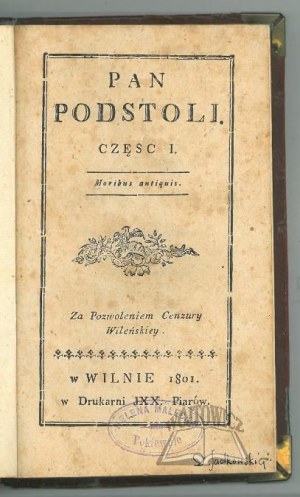 (KRASICKI Ignacy), Pan Podstoli.
