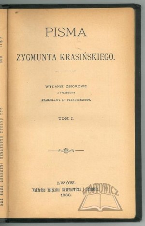 KRASIŃSKI Zygmunt, Writings.