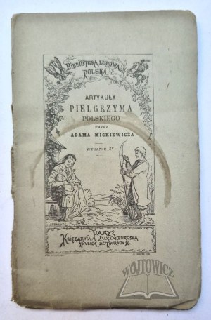 (Luxemburg Bookstore) MICKIEWICZ Adam, Articles of the Polish Pilgrimage.