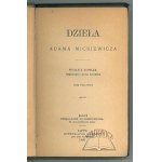 MICKIEWICZ Adam, Dzieła.