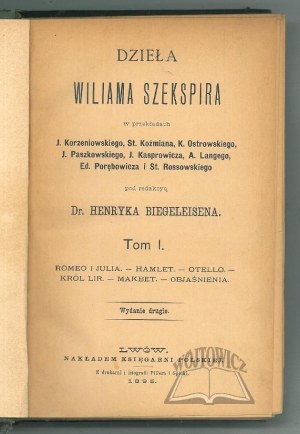SZEKSPIR (Shakespeare) William, Works.