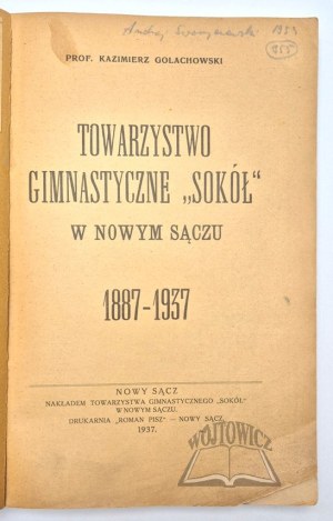 GOLACHOWSKI Kazimierz, Towarzystwo Gimnastyczne 