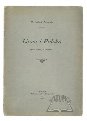 JANOWSKI Ludwik, Lithuania and Poland.