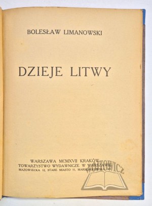LIMANOWSKI Bolesław, History of Lithuania.