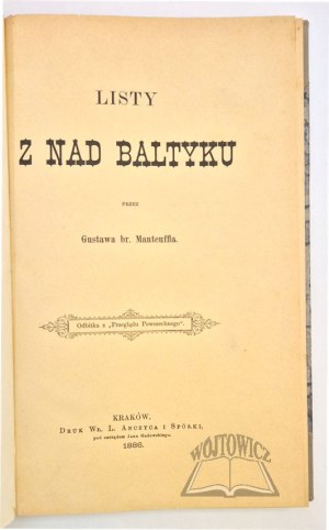 MANTEUFFEL Gustav, Letters from the Baltic.
