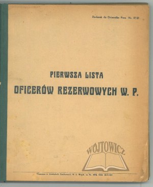 FIRST list of W. P. reserve officers.