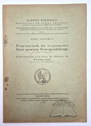 KARPOWICZ Karol, Contribution to the knowledge of the flora of the Novgorod district.