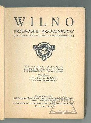 KŁOS Juljusz, Vilnius. A sightseeing guide.