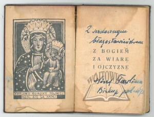 (GAWLINA Joseph, bishop of Pol. WP., Military Prayer Book). With God for the faith and the homeland. (Entry by Field Bishop of the Polish Army Jozef Gawlina).