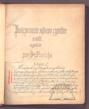 FIERICH (Edward), Austrian(iackie) civil judicial proceedings.