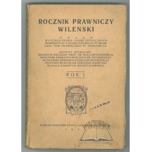 ROCZNIK Prawniczy Wileński. R. I.