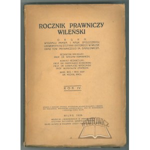 ROCZNIK Prawniczy Wileński. R. IV.