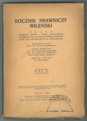 Vilnius LEGAL ANNUAL. R. IV.