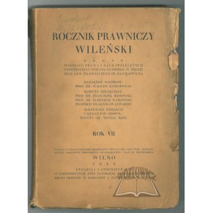 ROCZNIK Prawniczy Wileński. R. VII.