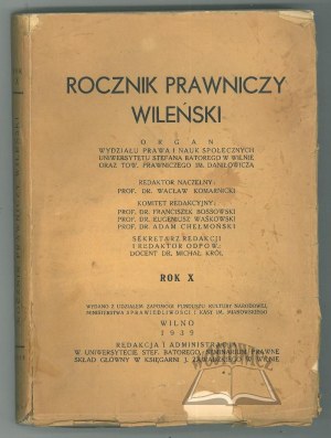 Vilnius LEGAL ANNUAL. R. X.