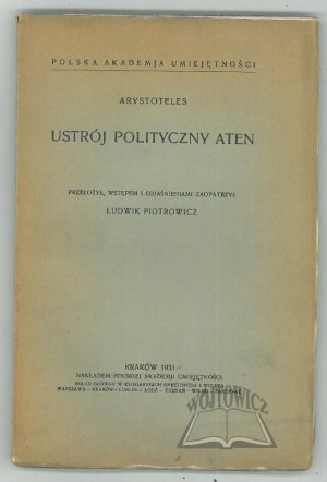 ARYSTOTELES, The political system of Athens.