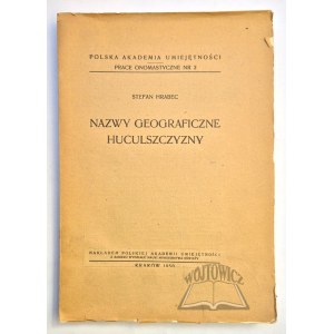 HRABEC Stefan, Nazwy geograficzne huculszczyzny.
