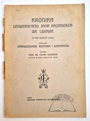 Chronicle of the Jan Kazimierz University in Lviv for the school year 1929/30