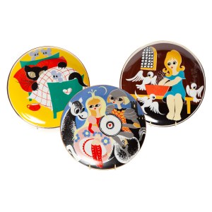 Set of three plates from the series Fairy Tales, Table Porcelany Plant Karolina
