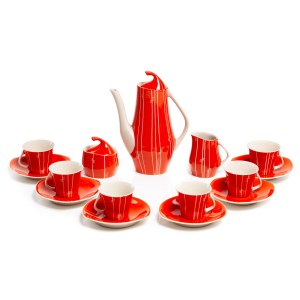 proj. Józef WRZESIEŃ (1930 - 2007), Serwis do kawy Iza, Zakłady Porcelany i Porcelitu Chodzież