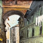 A. DI GIULIO, Neapolitan street scene with characters - A. Di Giulio