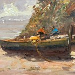 ANONIMO, Marina with Boats on Dry Land