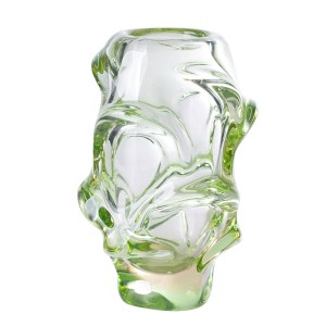 Škrdlovice Ironworks, Czech Republic, designed by Jan Beranek, Green vase, 1960s.