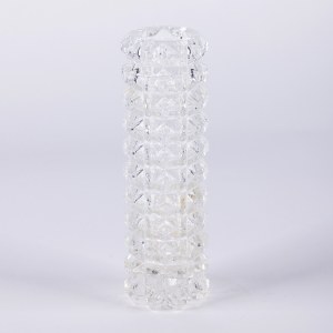 Salgótarjáni Öblösüveggyár, Hungary, Optical vase, 1960s/70s.