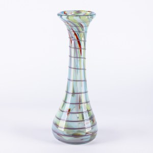 Bunt geflochtene Vase, 2. Hälfte 20. Jahrhundert.