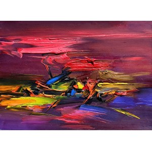 Zdzislaw Constantin Majrowski-Meyro (b. 1952), Crimson sunset, 2023