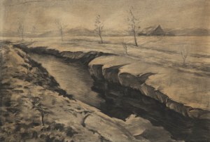 Michał Gorstkin-Wywiórski (1861 Warszawa - 1926 Berlin), Rzeka zimą