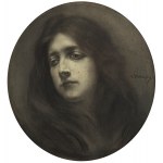 Piotr Stachiewicz (1858 Nowosiółki/Podole - 1938 Kraków), Secesyjny portret kobiety