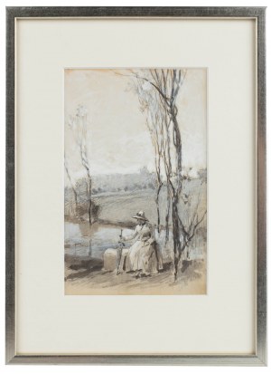 Władysław Wankie (1860 Warszawa - 1925 tamże), Dama na spacerze