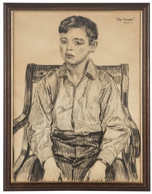 Józef Mehoffer (1869 Ropczyce - 1946 Wadowice), Portret chłopca, 1932 r.