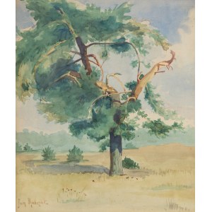Jan Rubczak (1884 Stanisławów - 1942 Oświęcim), Pejzaż z drzewem