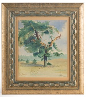 Jan Rubczak (1884 Stanisławów - 1942 Oświęcim), Pejzaż z drzewem
