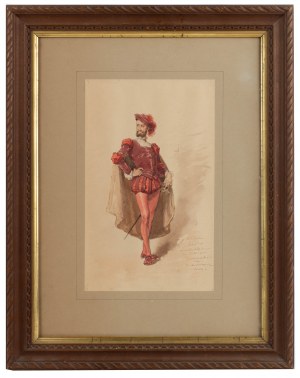 Władysław Bakałowicz (1833 Chrzanów - 1903 Paryż), Manfred. Projekt kostiumu operowego, 1884 r.
