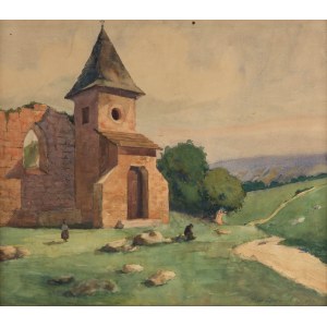 Józef Mańkowski (1868-1915), Wędrowcy przed ruinami, 1897 r.
