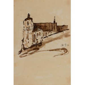 Stanisław Noakowski (1867-1928), Kościół na skarpie, 1917 r.