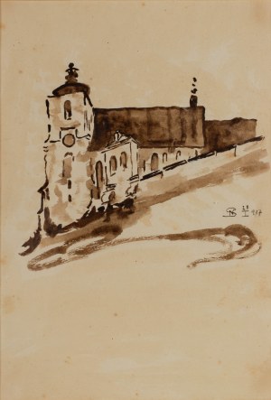 Stanisław Noakowski (1867-1928), Kościół na skarpie, 1917 r.