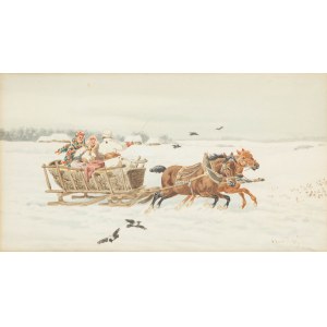 Kajetan Kosiński (1847 Lužany v Bukovině - 1935 Lvov), Útok vlků