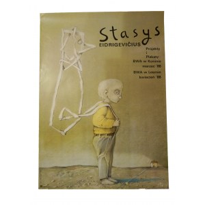 EIDRIGEVICIUS Stasys - plakat reklamujący wystawę Projekty i plakaty Eidrigevicius Stasys BWA w Koninie i Lesznie