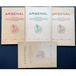 ARSENAŁ. Kwartalnik Koła Miłośników Dawnej Broni i Barwy przy Muzeum Narodowym w Krakowie. Zestaw 4 numerów [2-5]. Kraków [1958]