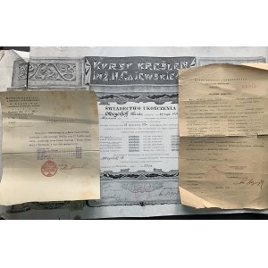[MEYERHOFFÓWNA Wanda] CERTIFICATE of graduation from the Technical Chalking Course of Eng. Henryk Gajewski in Warsaw [1935].