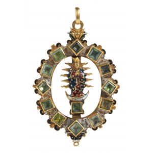 Pendentif mit Mondsichelmadonna