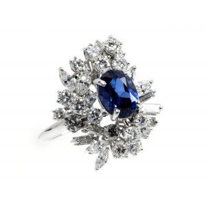 Saphir-Diamantring