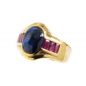 Sapphire ruby ring