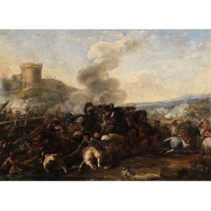 Jacques Courtois, called Bourguignon, 1621 Saint-Hippolyte - 1676 Rome, train.