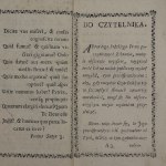Sadowski Remigiusz, Krotkie zebranie trzech praw początkowych, to jest natury, prawa politycznego i narodów, z roznych autorow wyięte. Za pozwoleniem Zwierzchności do druku podane. [1780] zap.prowen. Maciej Lanckoroński