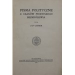 Czubek Jan, Pisma polityczne z czasów pierwszego bezkrólewia [1906]